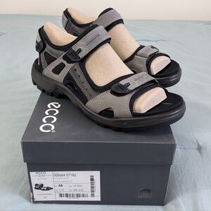 Men's Ecco Off-Road Yucatan Leather Sandals Wild Dove Size EU 45 US 11-11.5